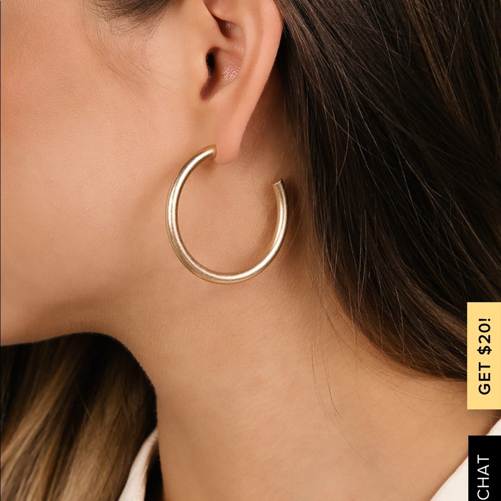 Gold hoop earrings